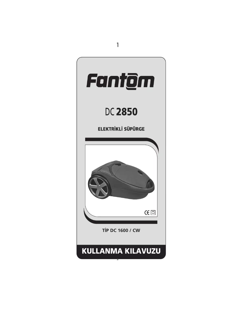 Page 1 of the manual User Manual Fantom DC 2850