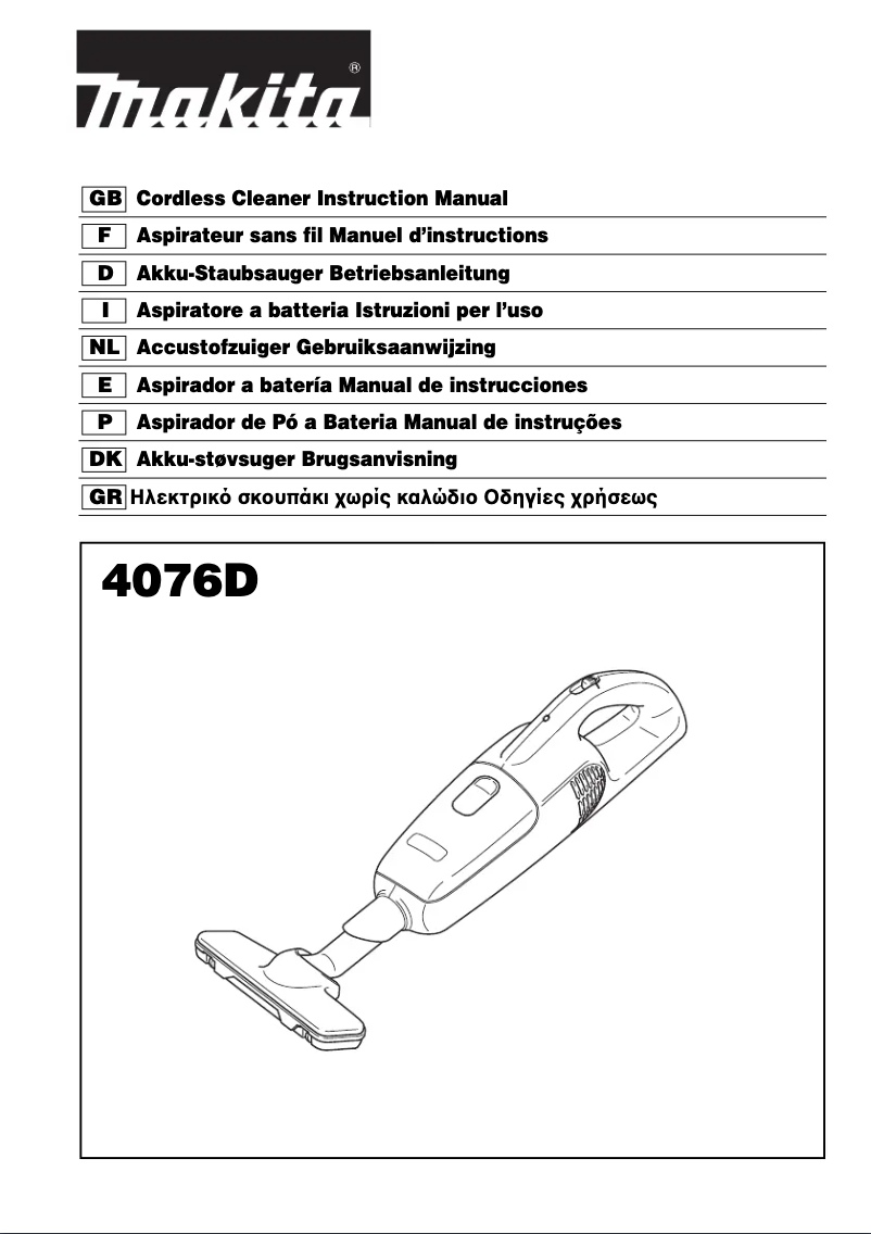 First page image of the manual for 4076D