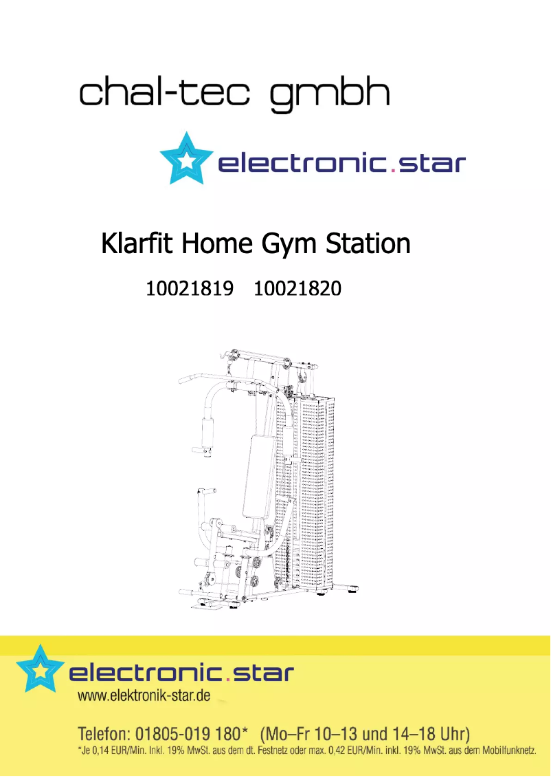 Page 1 of the manual User Manual Klarfit Home Gym Station