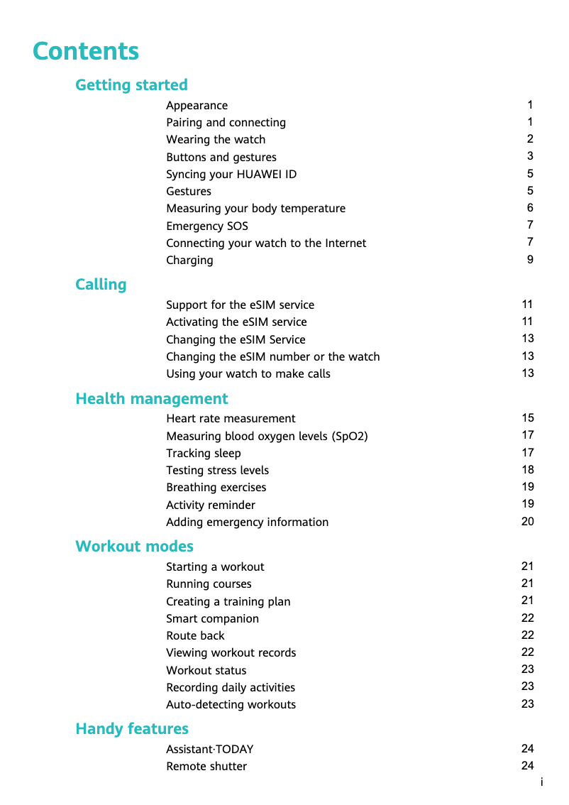 Image de la première page du manuel de l'appareil Watch 3 Classic