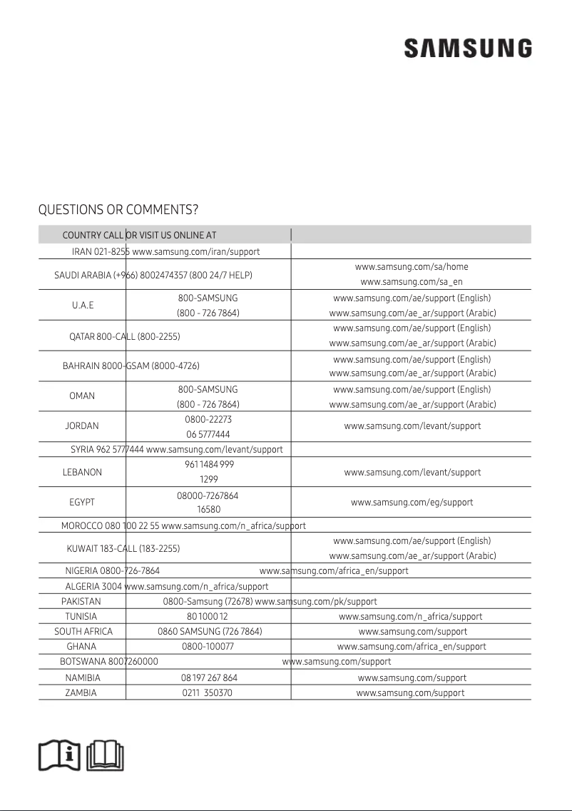 Page 1 of the manual User Manual Samsung AR09MSFHRWKNSV