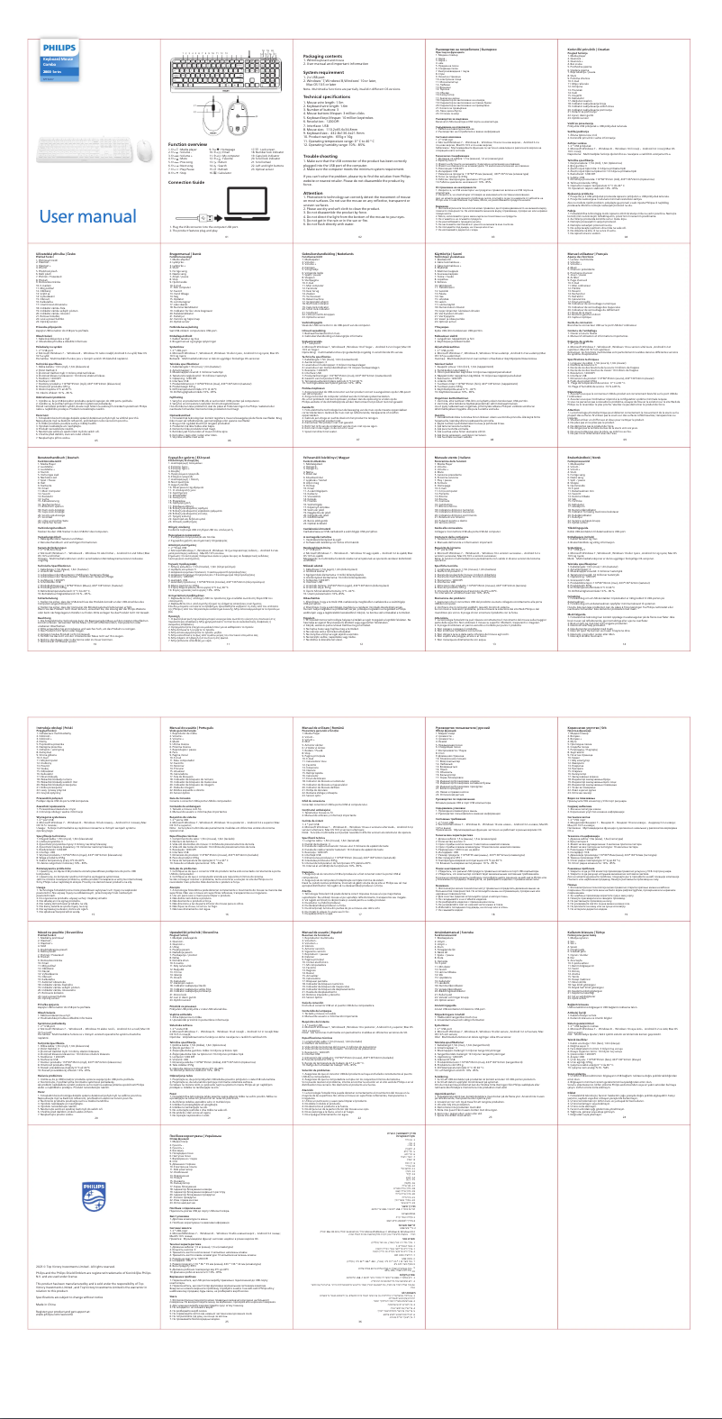 Page 1 of the manual User Manual Philips 2000 series SPT6207