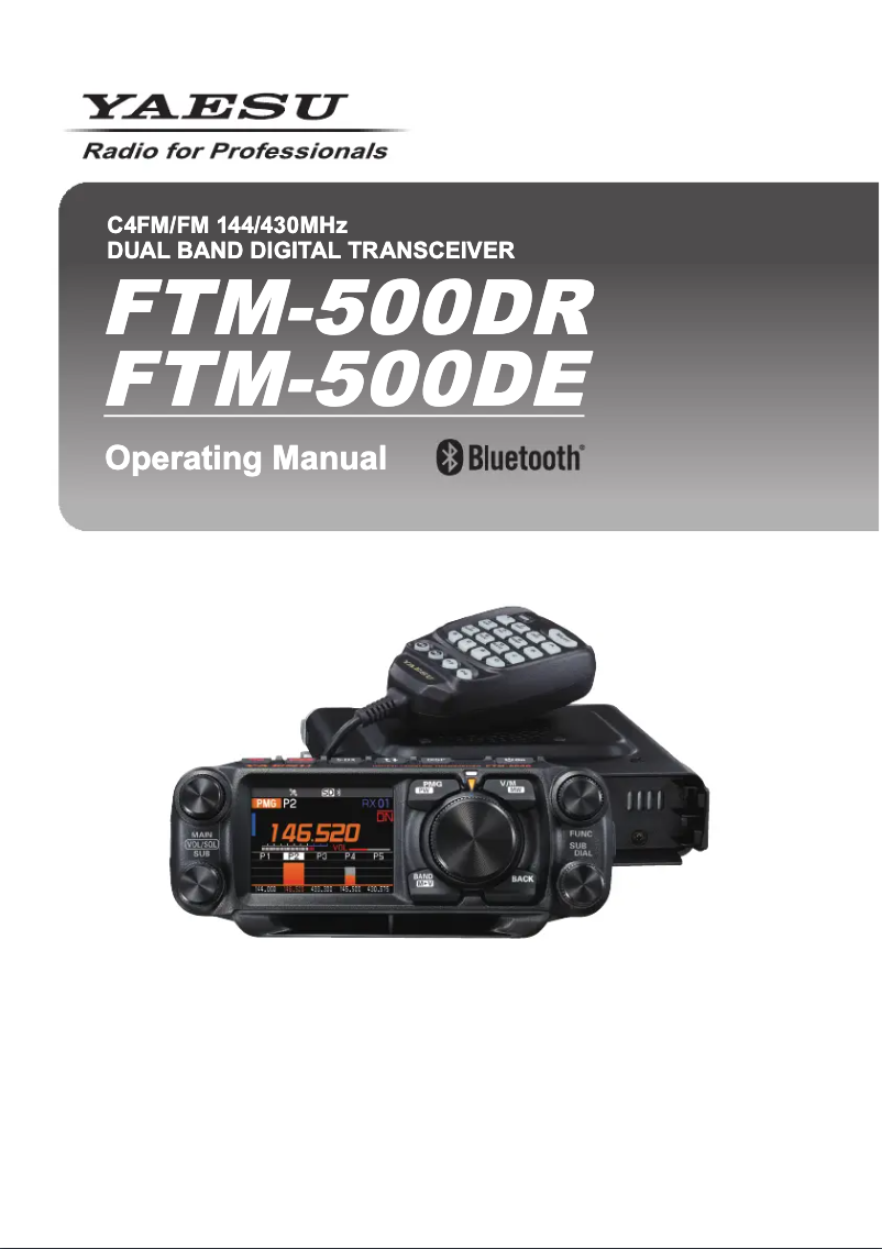 Page 1 of the manual User Manual Yaesu FTM-500DR