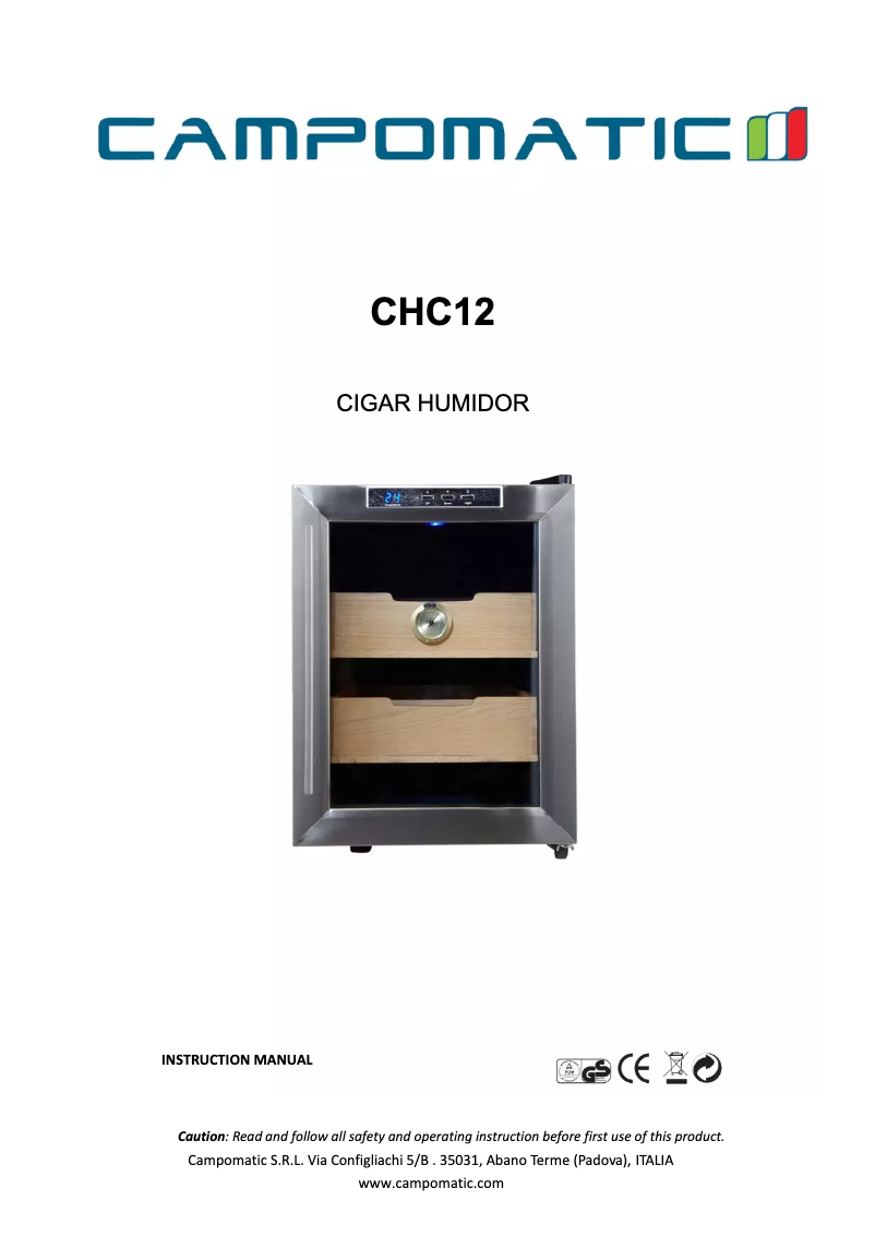 First page image of the manual for CHC12