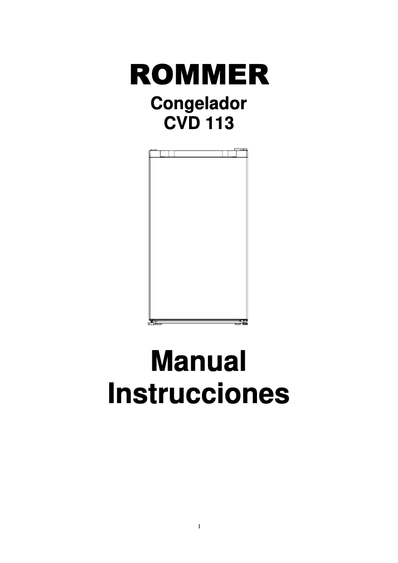 Page 1 de la notice Manuel utilisateur Rommer CVD 113