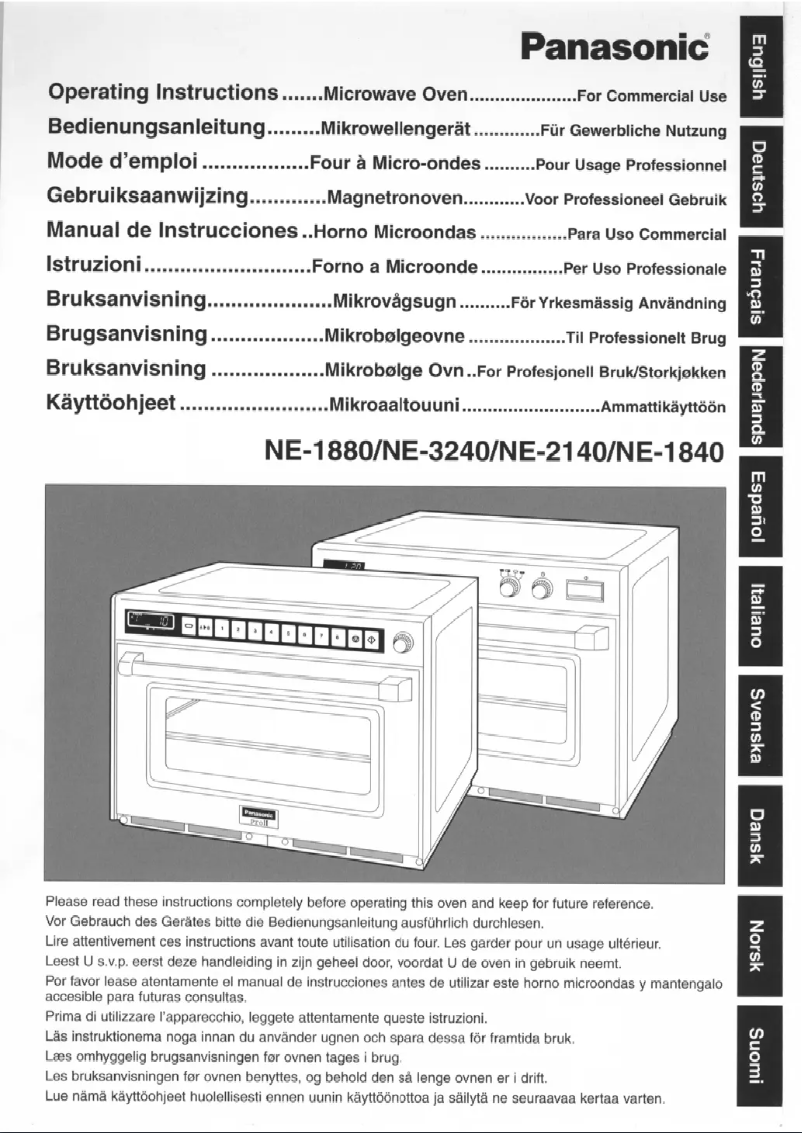 Page 1 of the manual User Manual Panasonic NE-2140