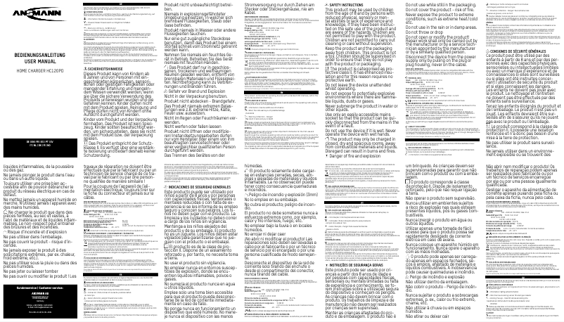 First page image of the manual for HC120PD