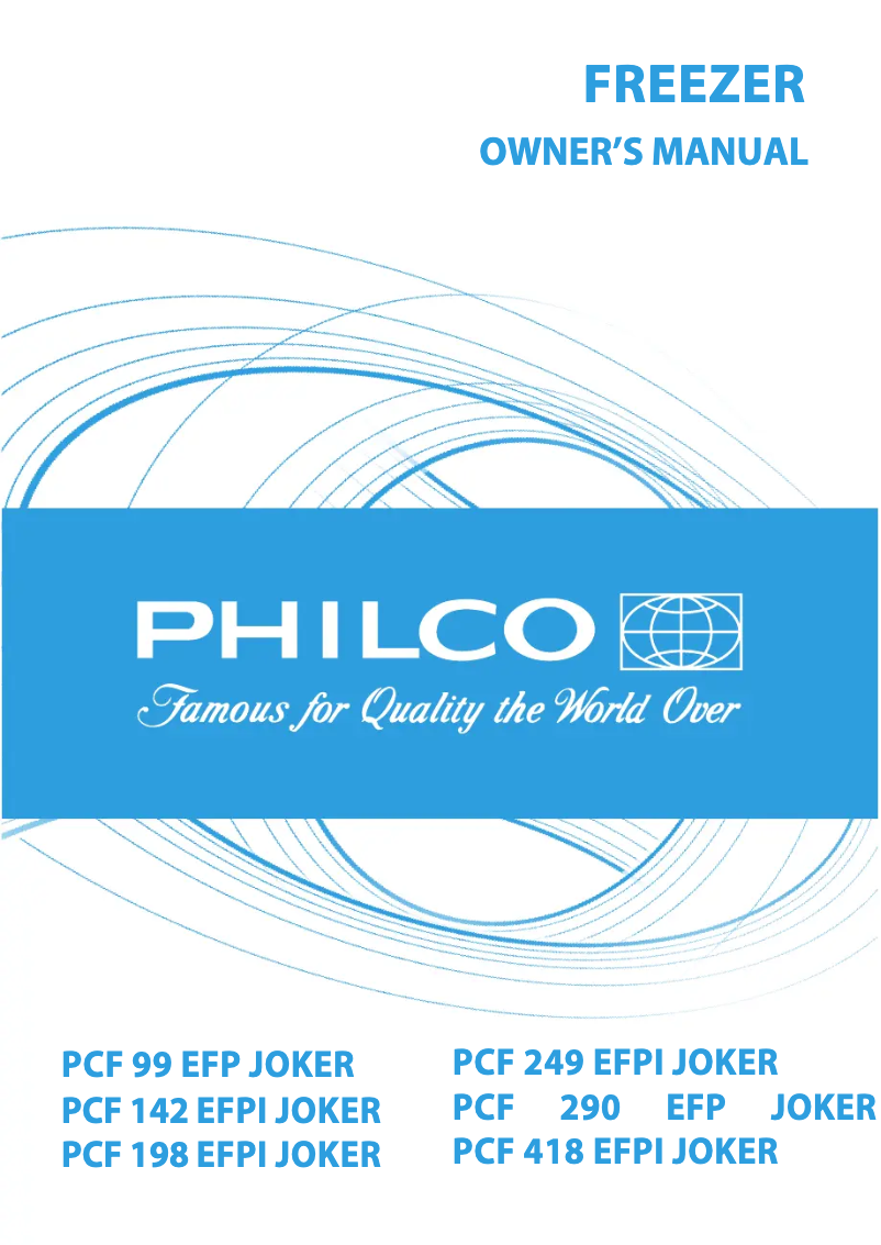 First page image of the manual for PCF 418 EFPI JOKER