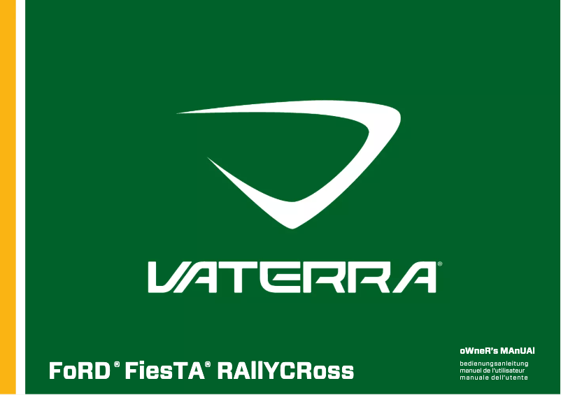 Page 1 of the manual User Manual Vaterra Ford Fiesta RallyCross