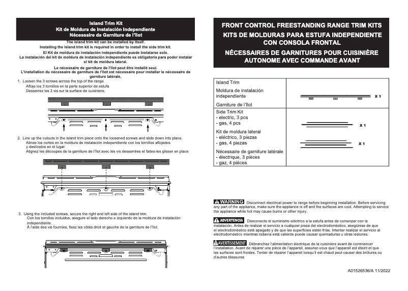 First page image of the manual for 11NBRRFLSS