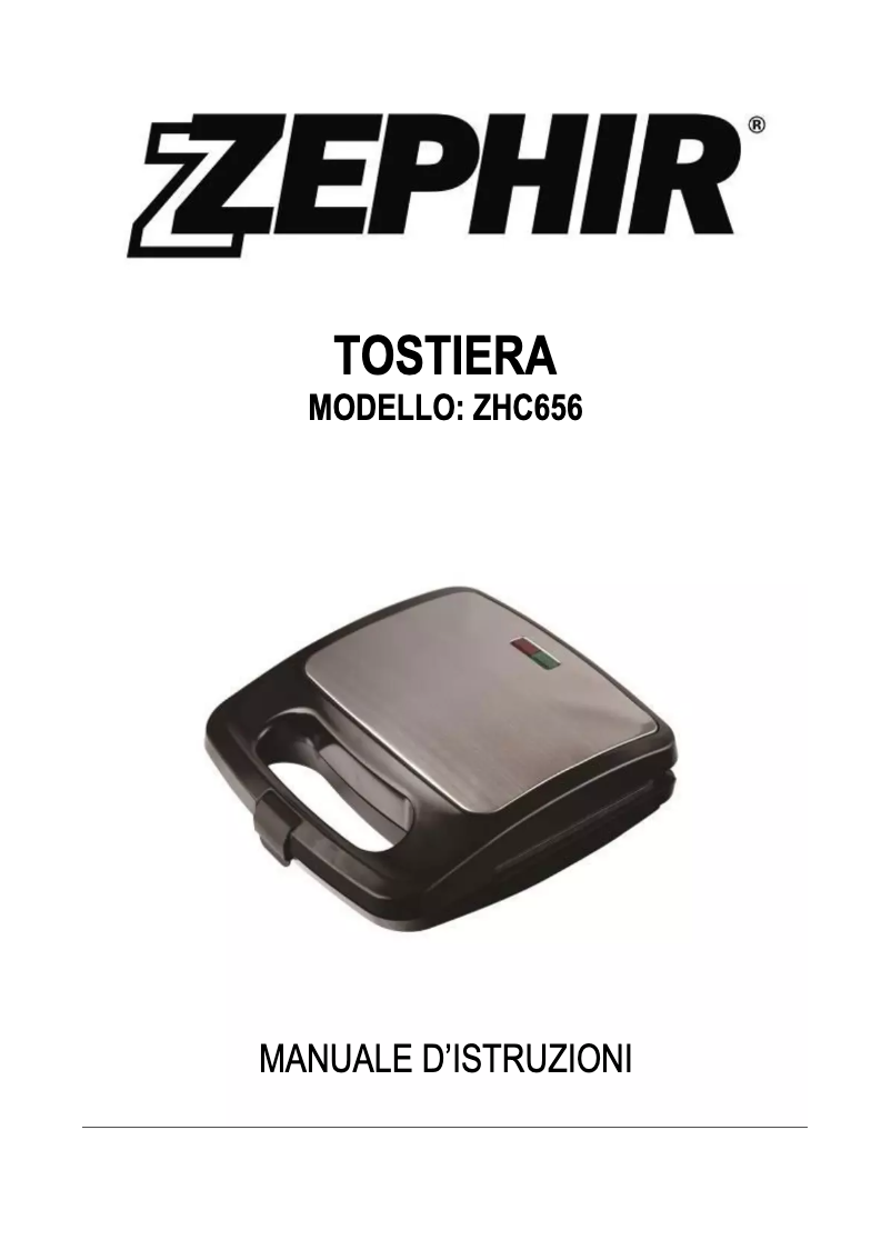 Page 1 de la notice Manuel utilisateur Zephir ZHC656