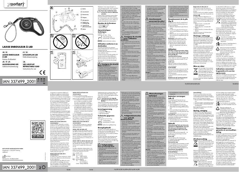First page image of the manual for IAN 337499