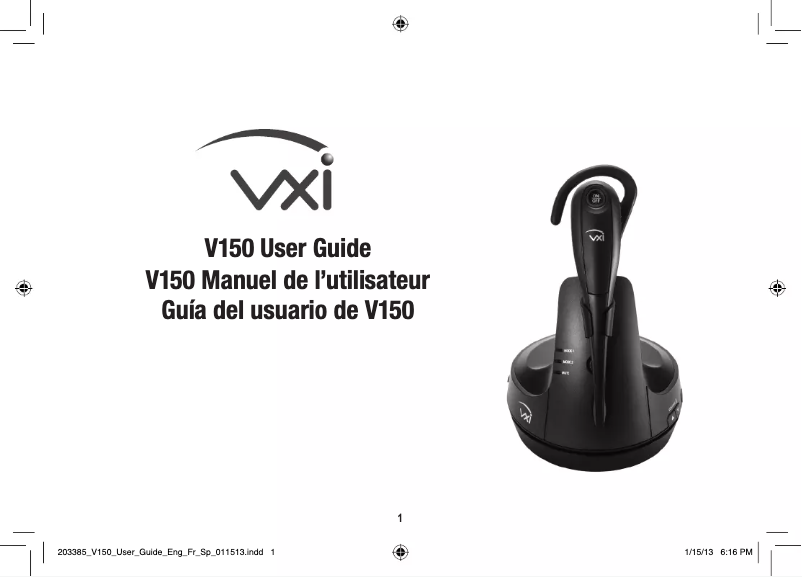 First page image of the manual for V150
