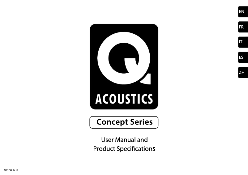 Page 1 of the manual User Manual Q Acoustics Concept 40
