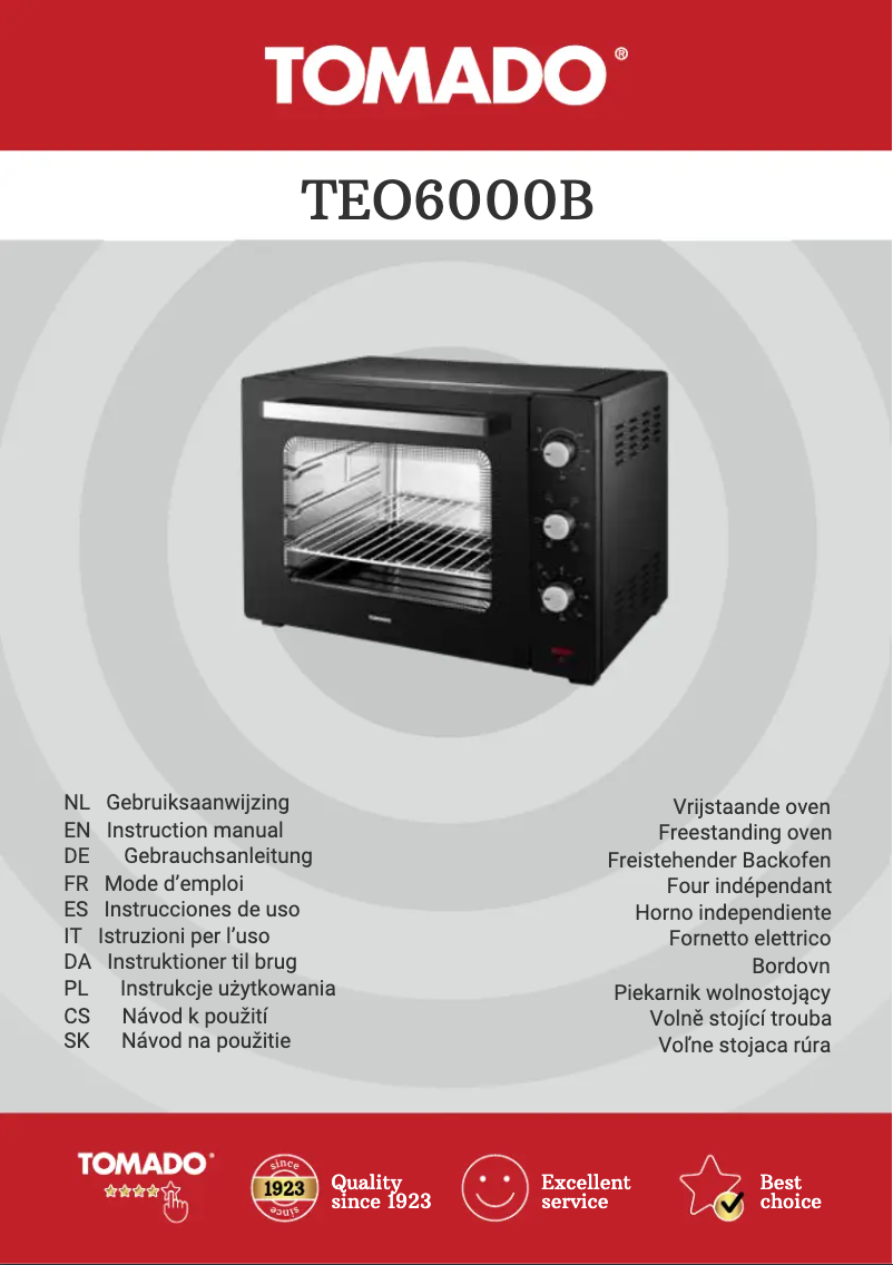 First page image of the manual for TEO6000B