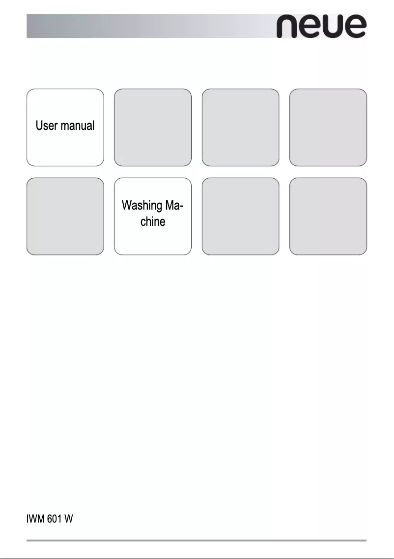 Page 1 of the manual User Manual Neue IWM601W