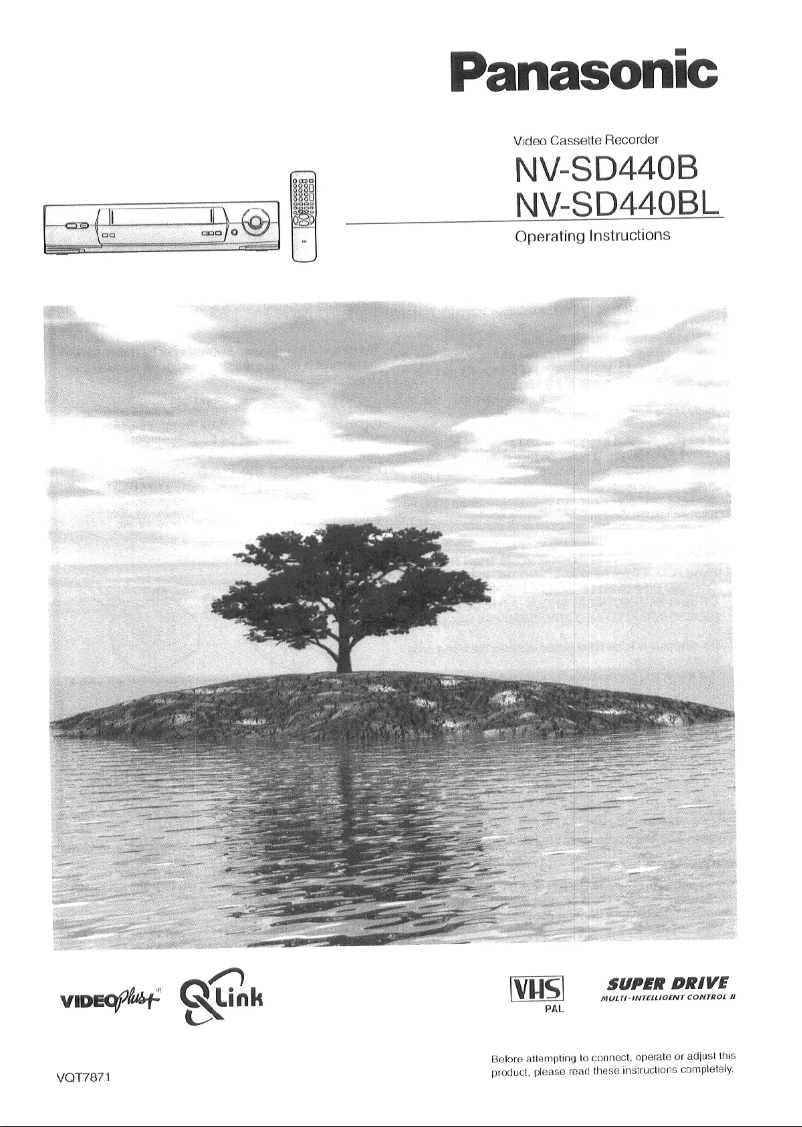 First page image of the manual for NV-SD440B