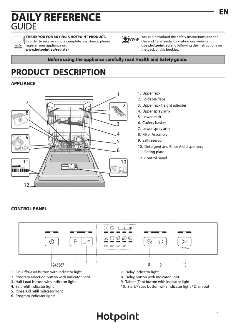 First page image of the manual for HEFC 2B19 C UK