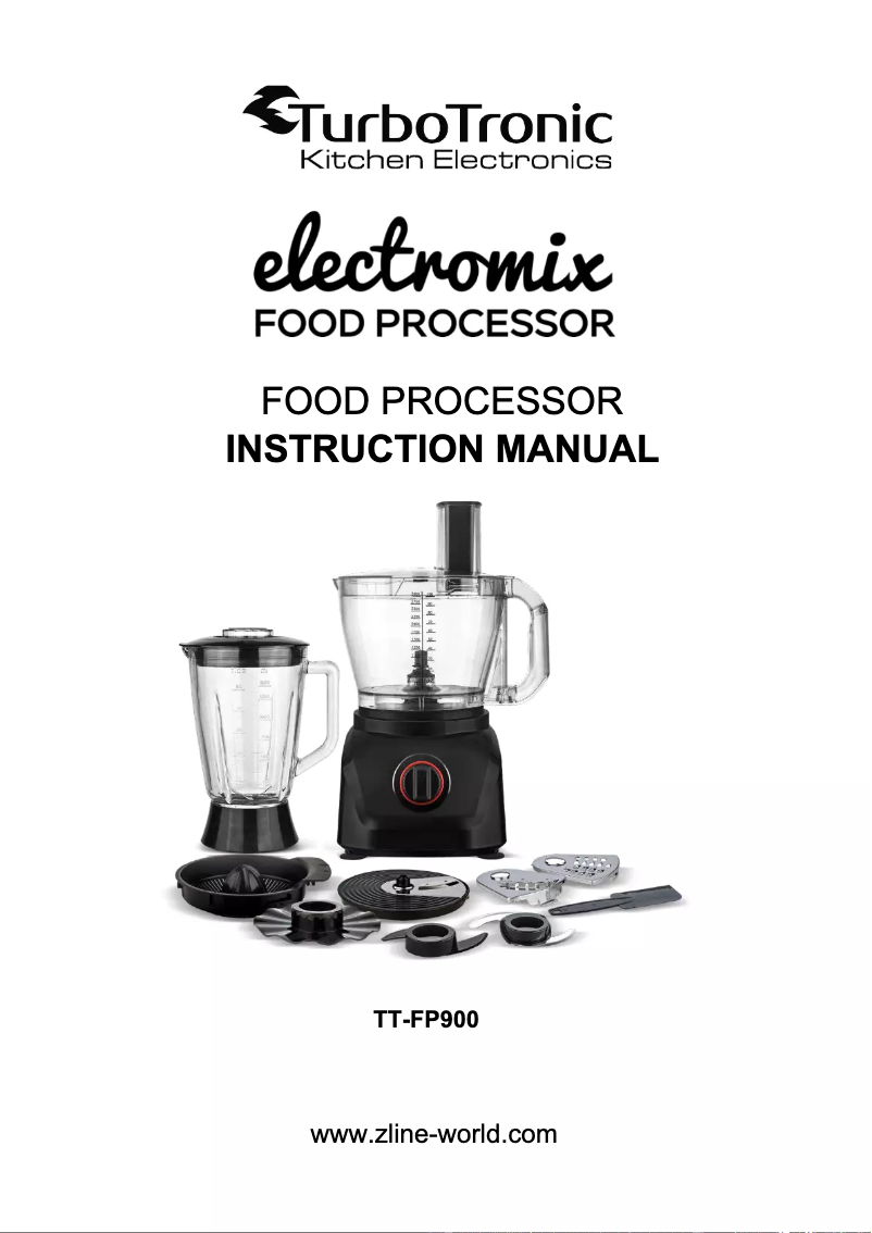 First page image of the manual for Electromix TT-FP900