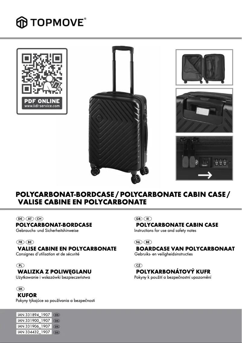 First page image of the manual for IAN 306826