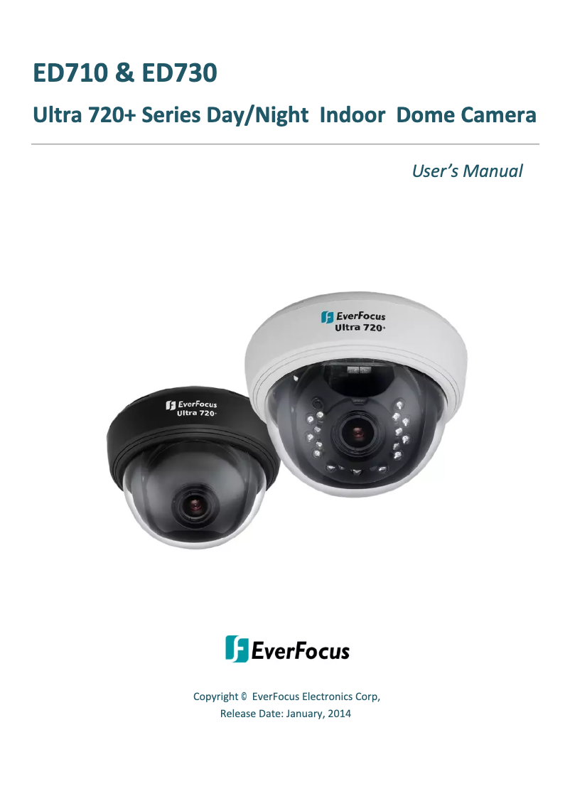 Page 1 of the manual User Manual EverFocus ED730