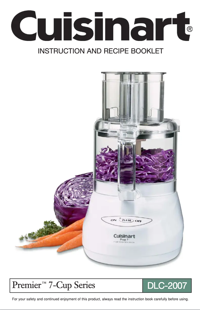 Image de la première page du manuel de l'appareil Premier DLC-2007