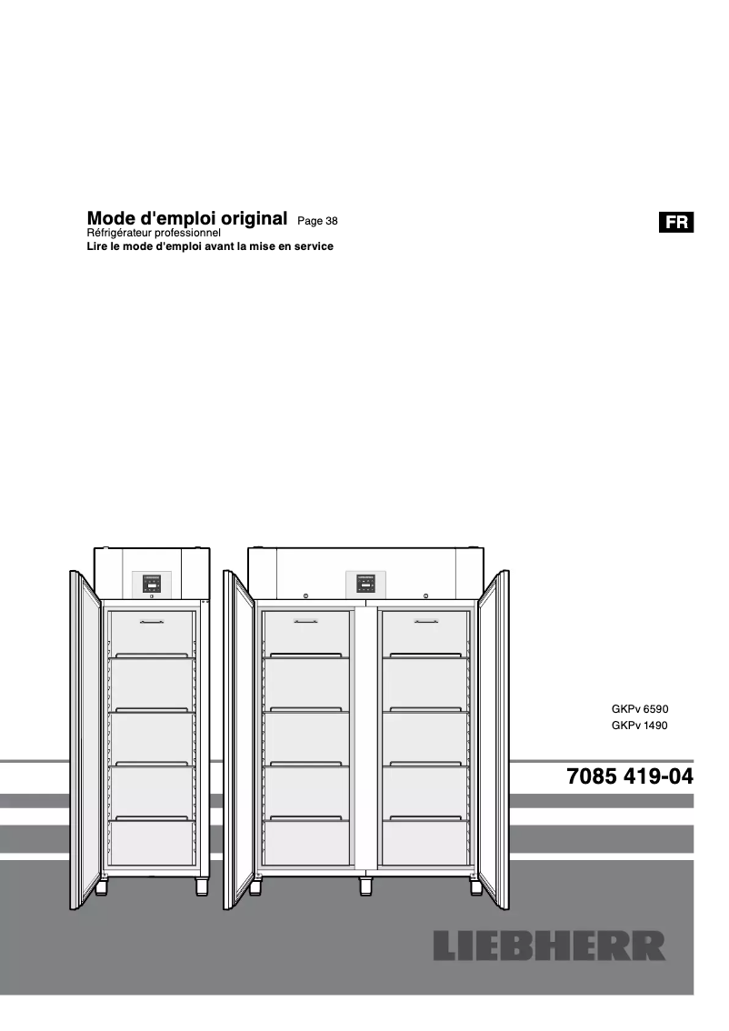 Page 1 of the manual User Manual Liebherr GKPv 1490