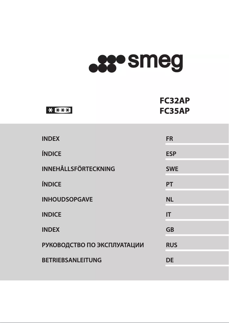 Page 1 of the manual User Manual Smeg FC 32 APS