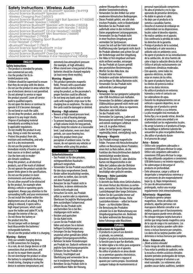 Page 1 of the manual User Manual Manhattan 165051