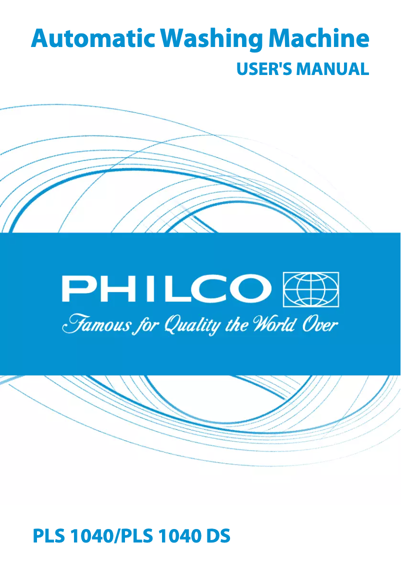 Page 1 of the manual User Manual Philco PLS 1040