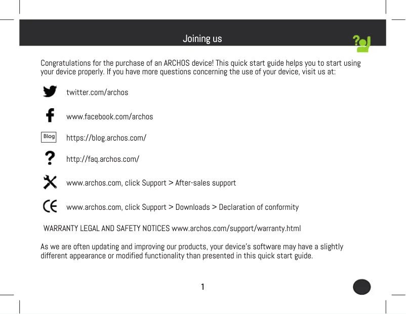 First page image of the manual for Junior Tab