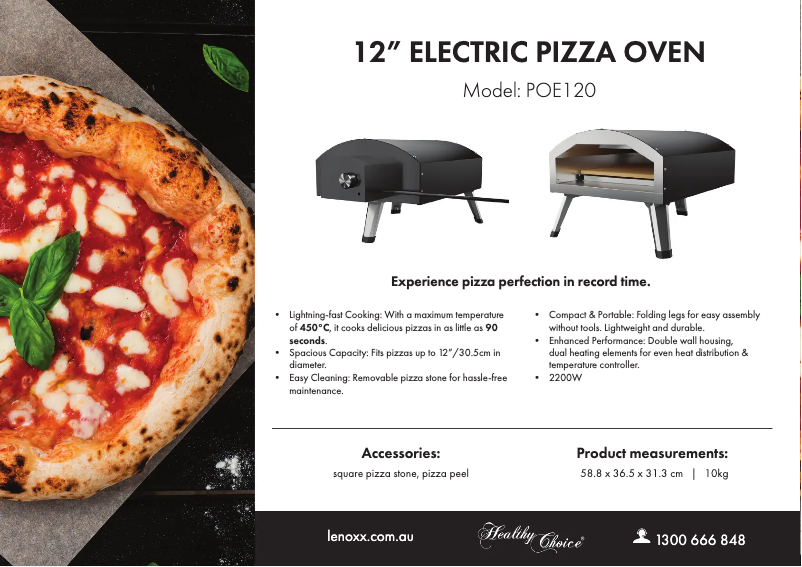 First page image of the manual for POE120