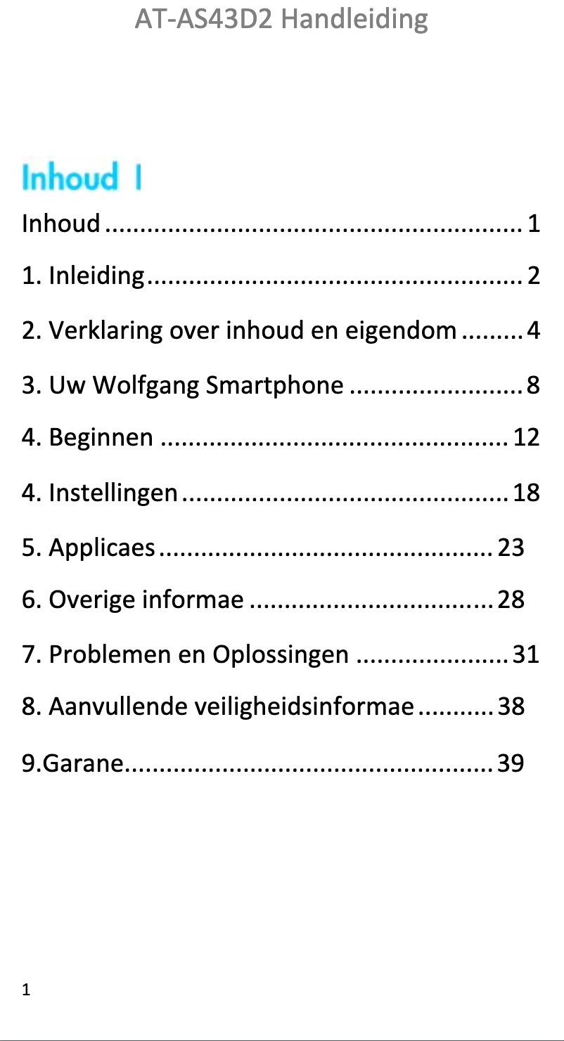 Page 1 of the manual User Manual Wolfgang AT-AS45D1