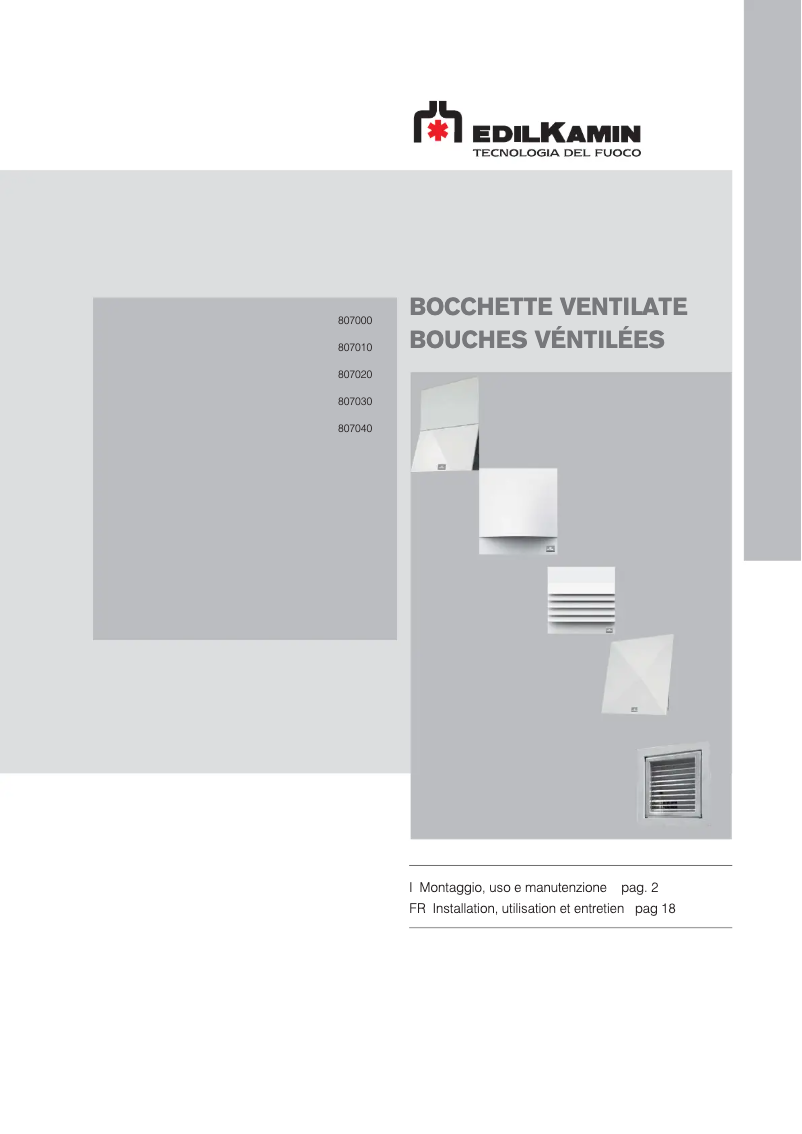 First page image of the manual for BOUCHES V