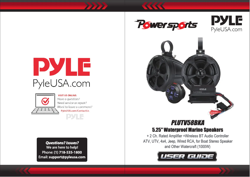 First page image of the manual for PLUTV58BKA