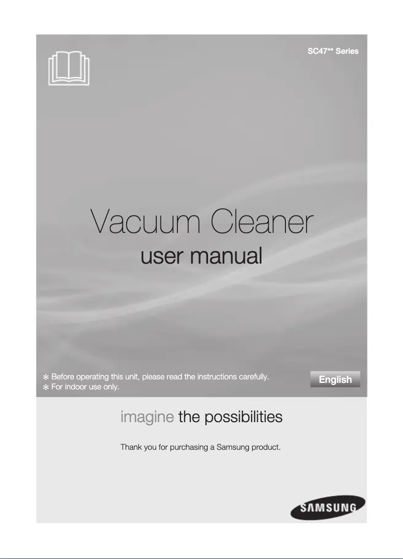 First page image of the manual for VCC47Q0V37