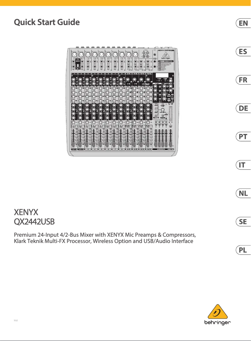 First page image of the manual for QX2442USB