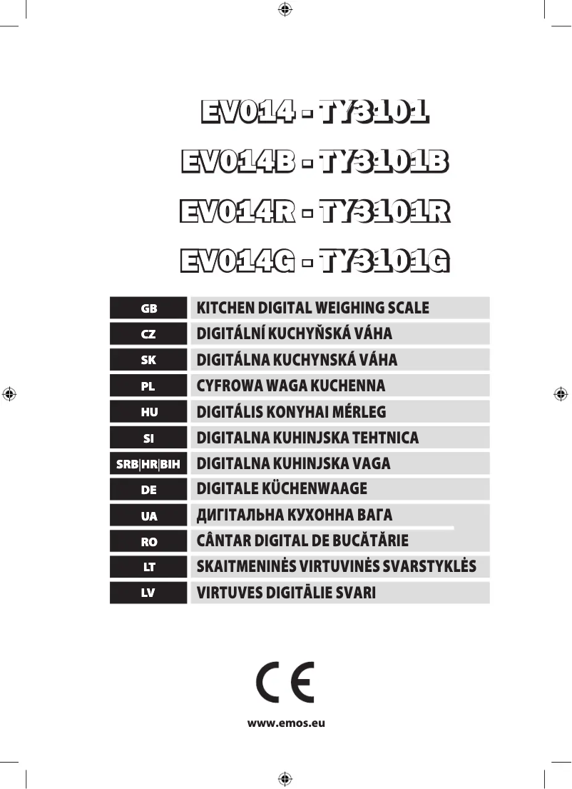 First page image of the manual for TY3101B