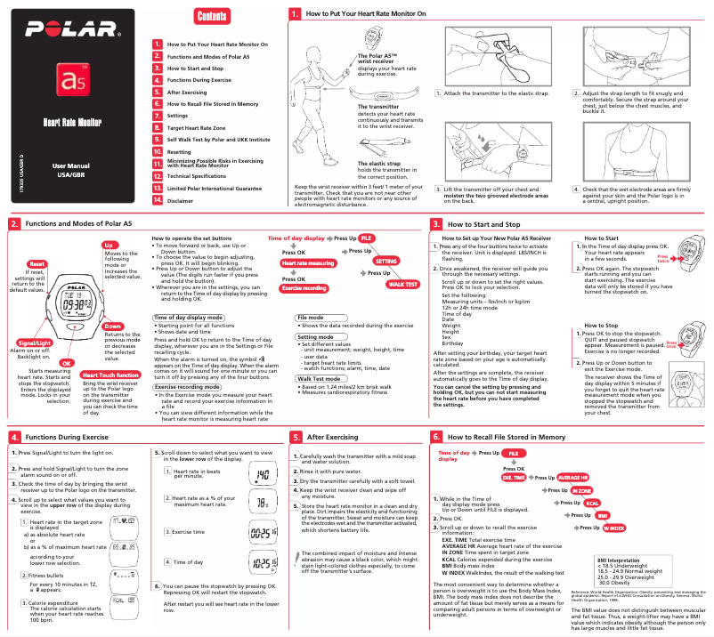 First page image of the manual for A5