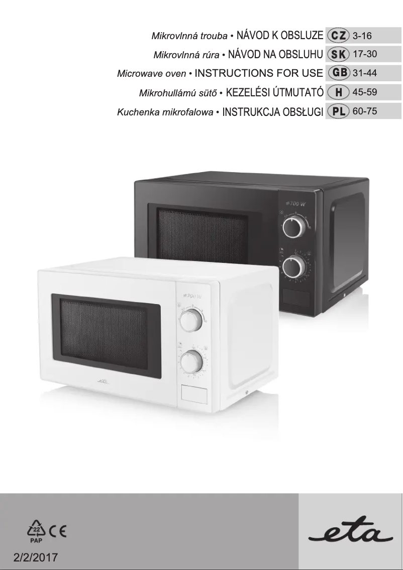 First page image of the manual for Morelo 020990010