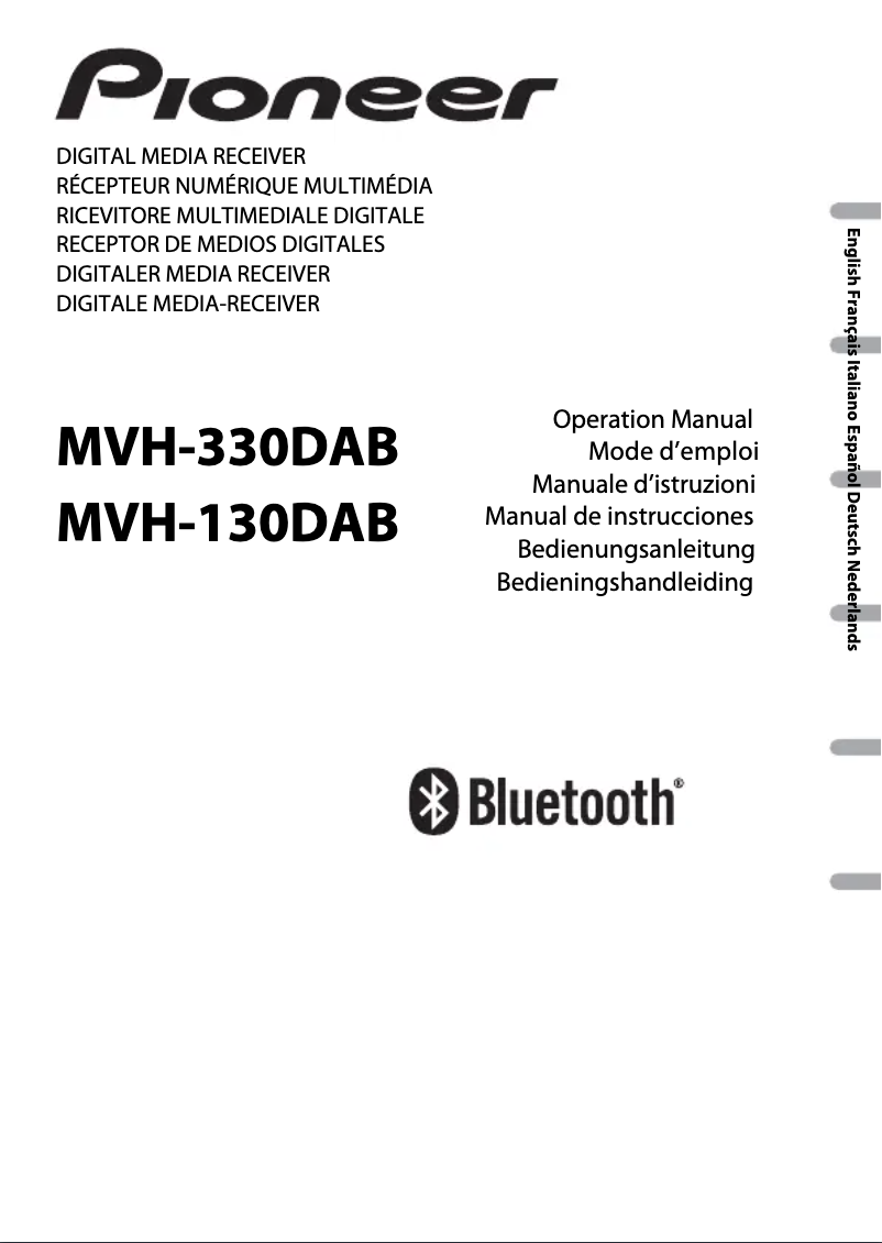 First page image of the manual for MVH-330DAB