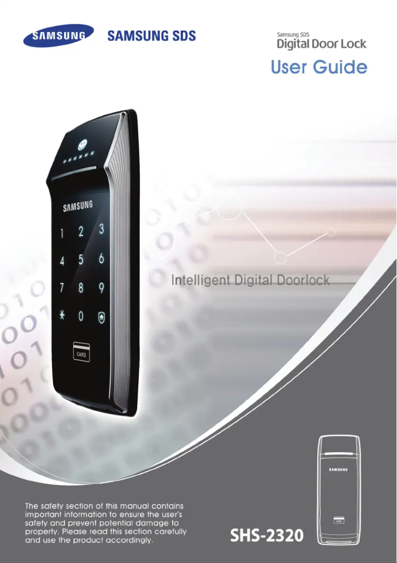 First page image of the manual for SHS-2320