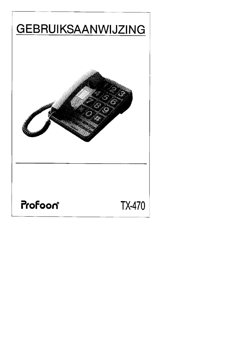 Page 1 of the manual User Manual Profoon TX-470