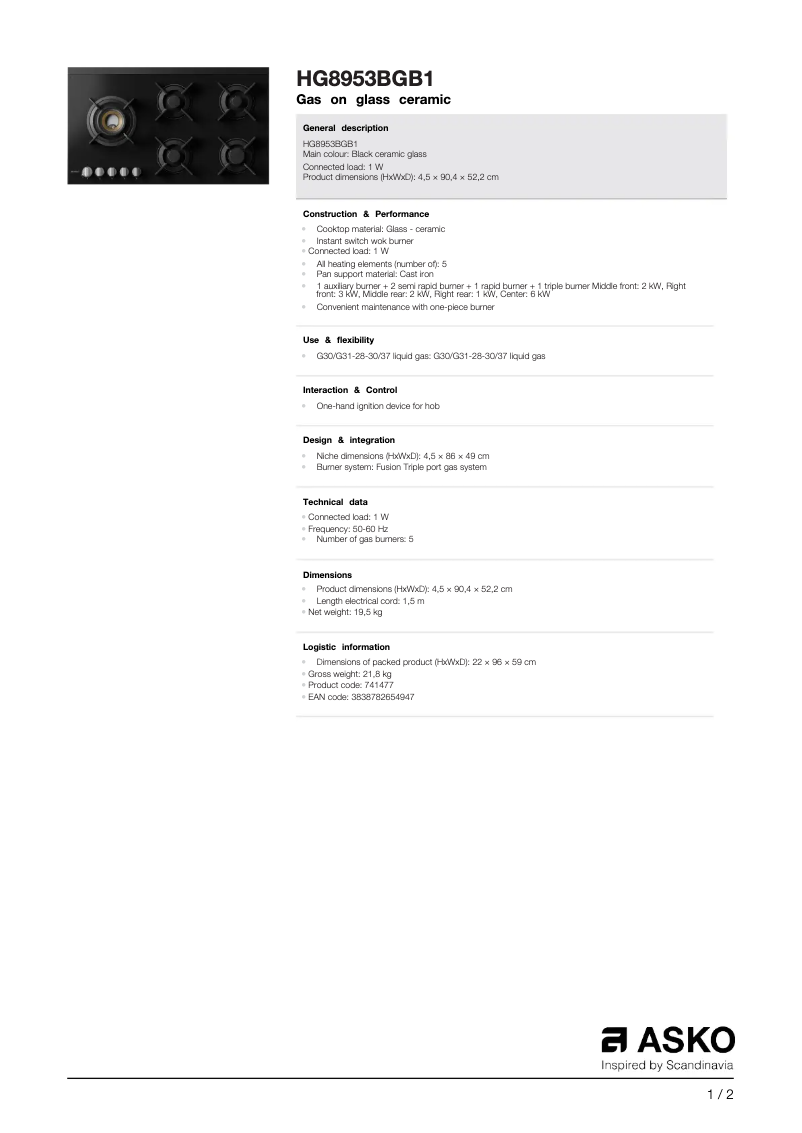 First page image of the manual for HG8953BGB1