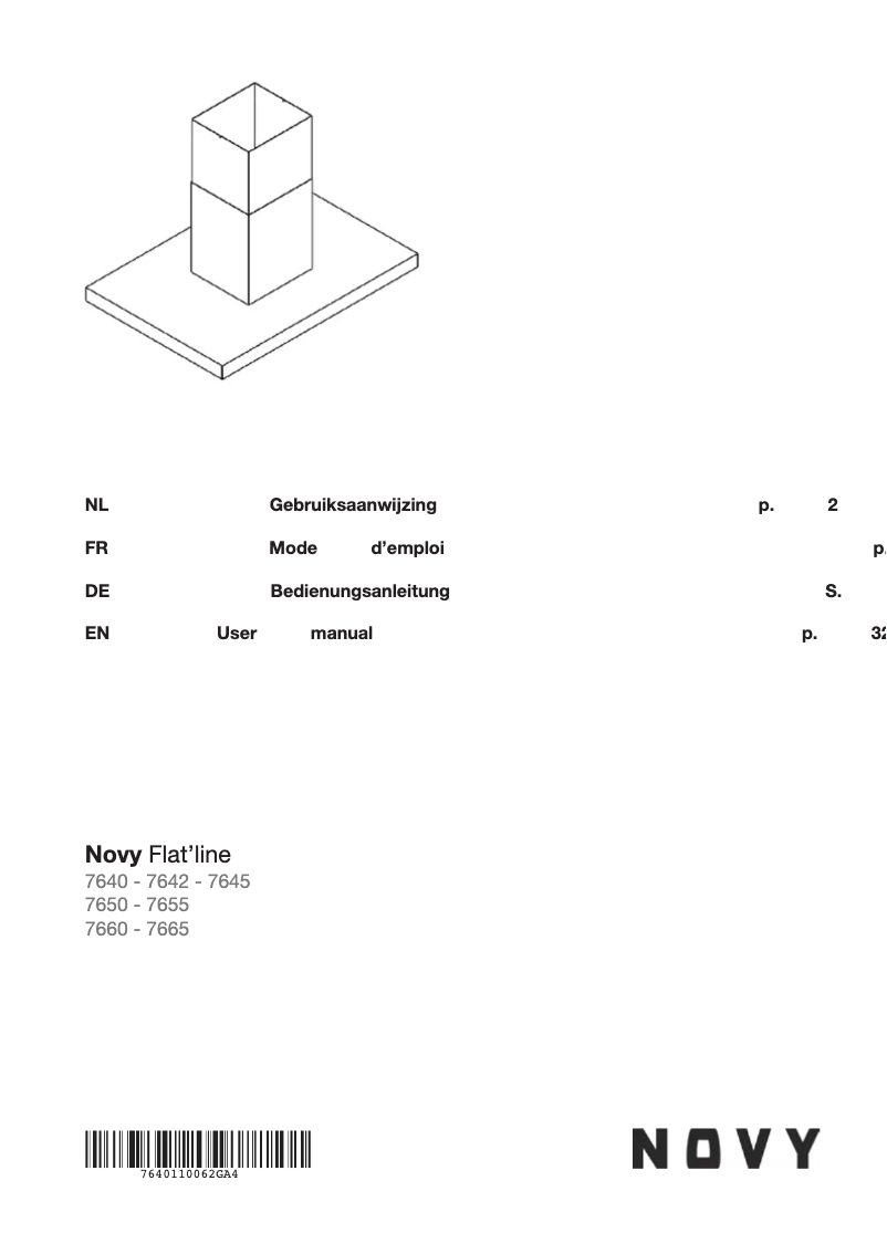 First page image of the manual for Flat'line 7650