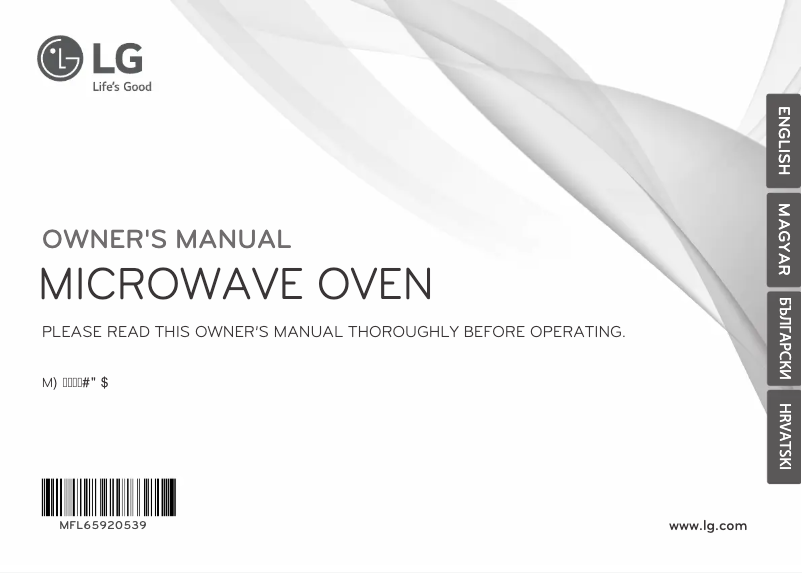 Page 1 of the manual User Manual LG MH6383BAC