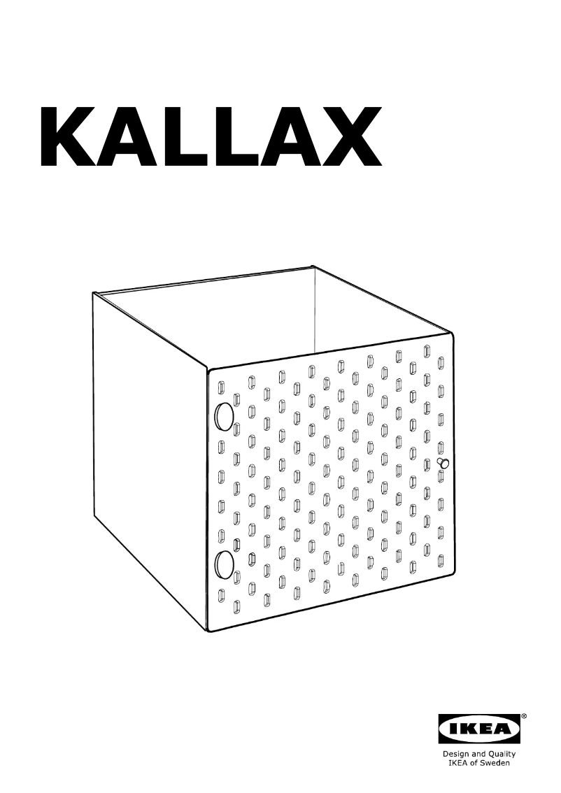 Page 1 of the manual User Manual Ikea KALLAX 204.161.97