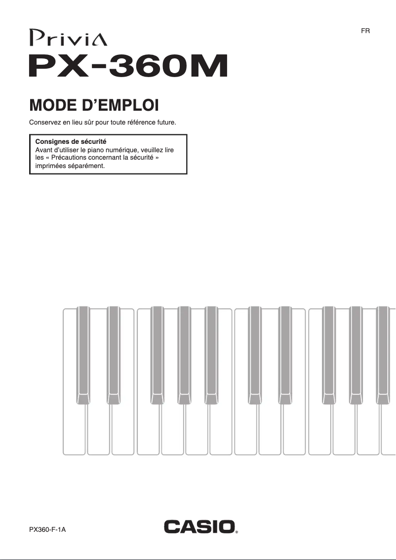 First page image of the manual for Privia PX-360