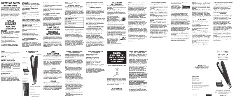 First page image of the manual for InfinitiPRO S9900