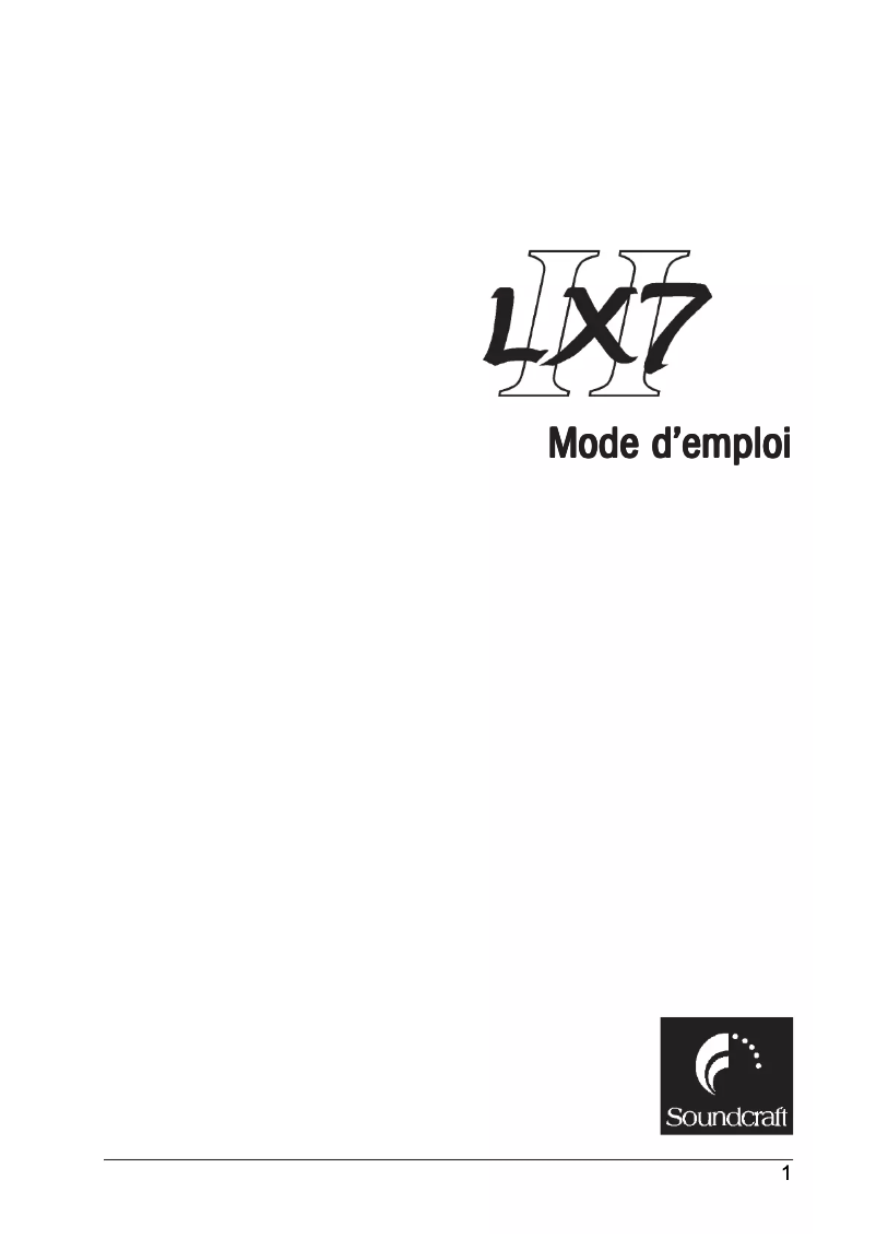 First page image of the manual for LX7II